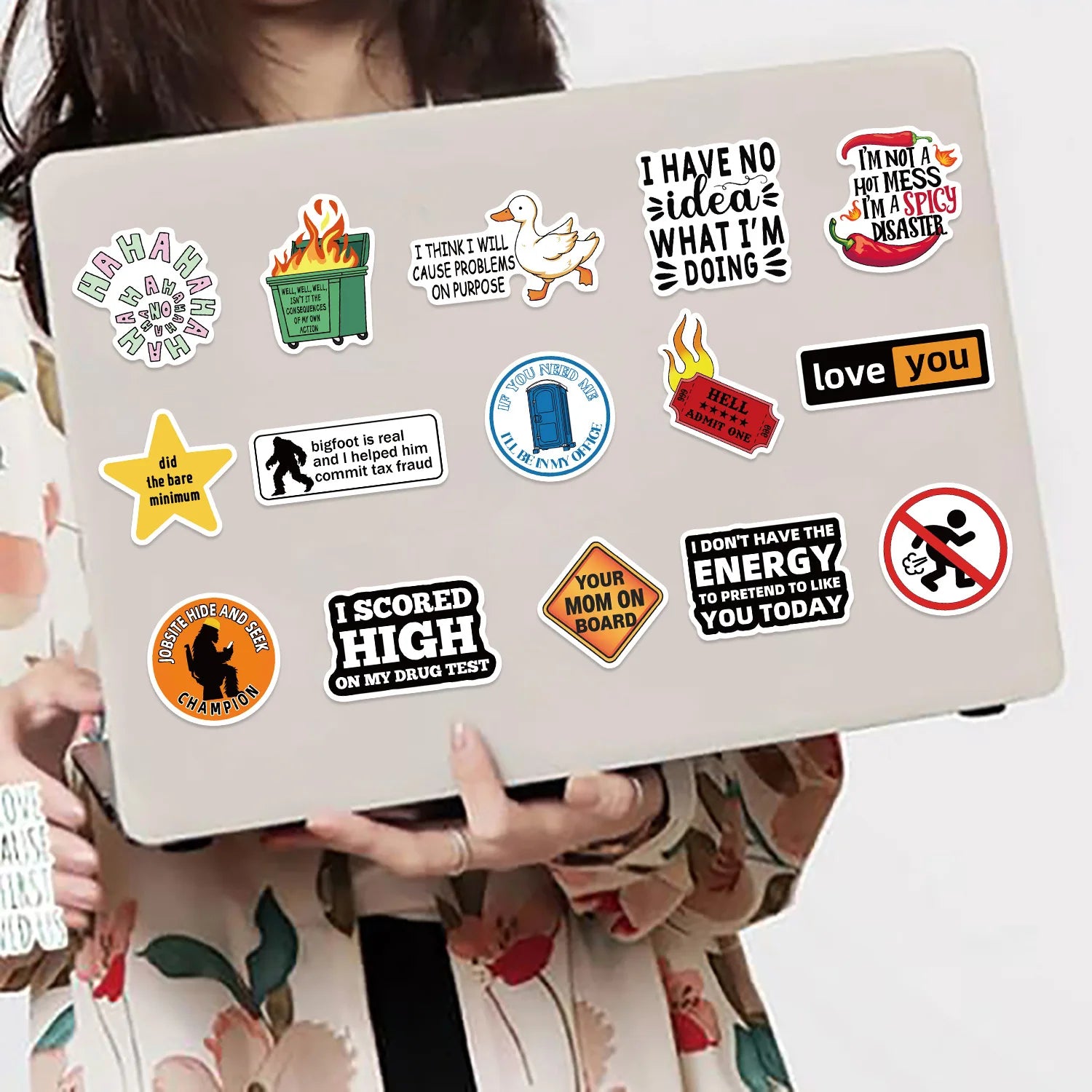 100Pcs Cartoon Snarky MEME Stickers Decals For Phone Scrapbook Skateboard Suitcase Refrigerator Graffiti Aesthetic Stickers