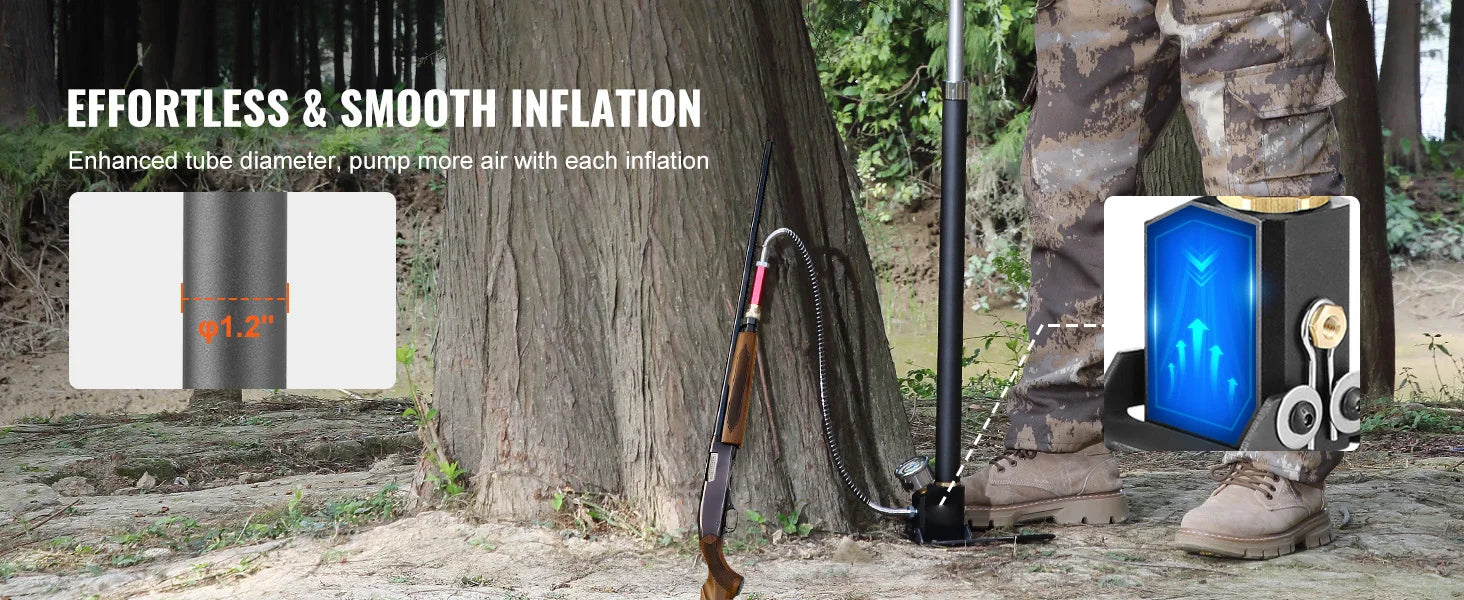 SucceBuy PCP Hand Pump 4 Stage 30Mpa 4500PSI High Pressure Air Rifile Filling Stirrup Pump for Airguns, Paintball Filling, Tire