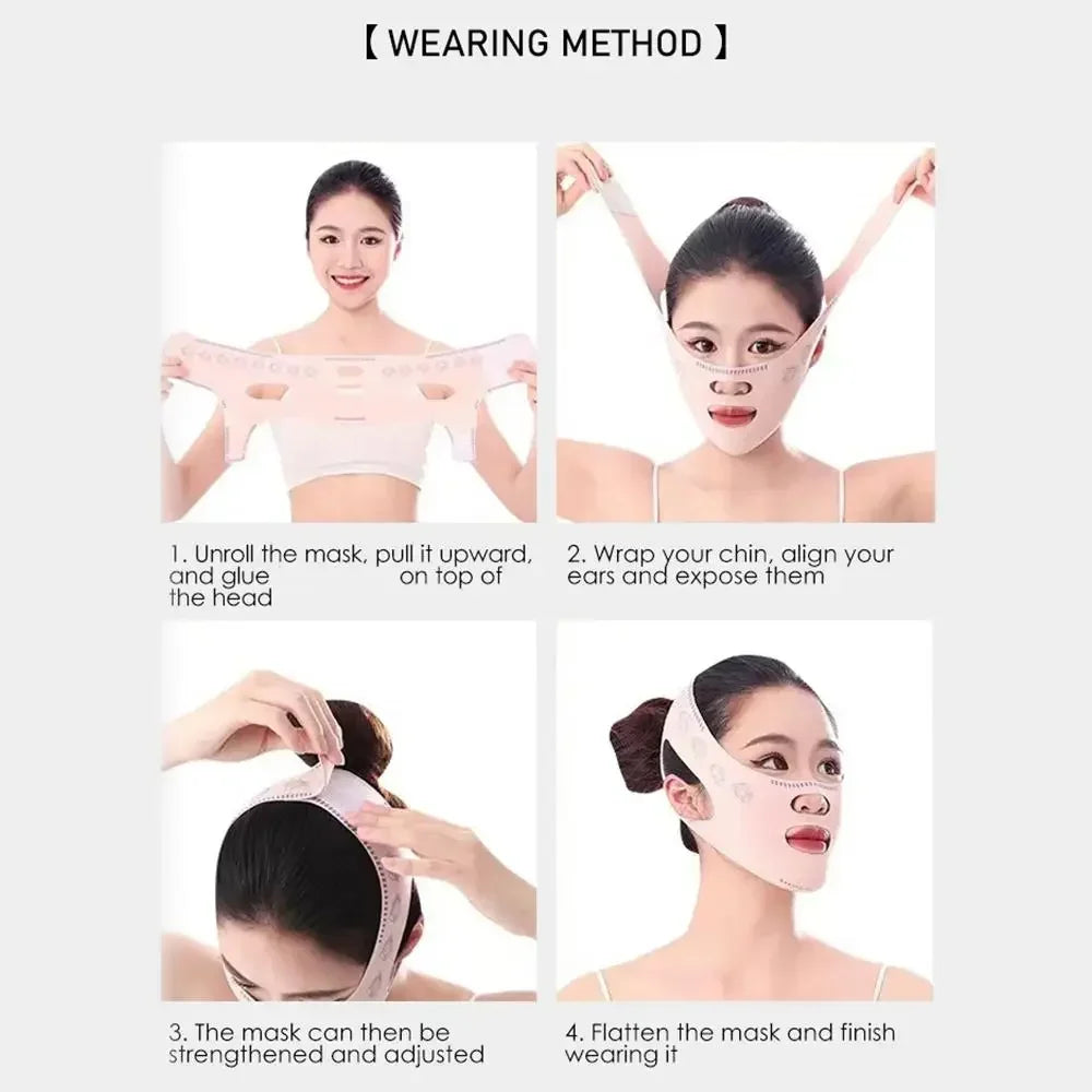 Wholesale Face Thin Mask Reduce Double Chin V-Line Shaping Bandage Anti Wrinkle Bandage Breathable V Face Band Cheek Lift Up